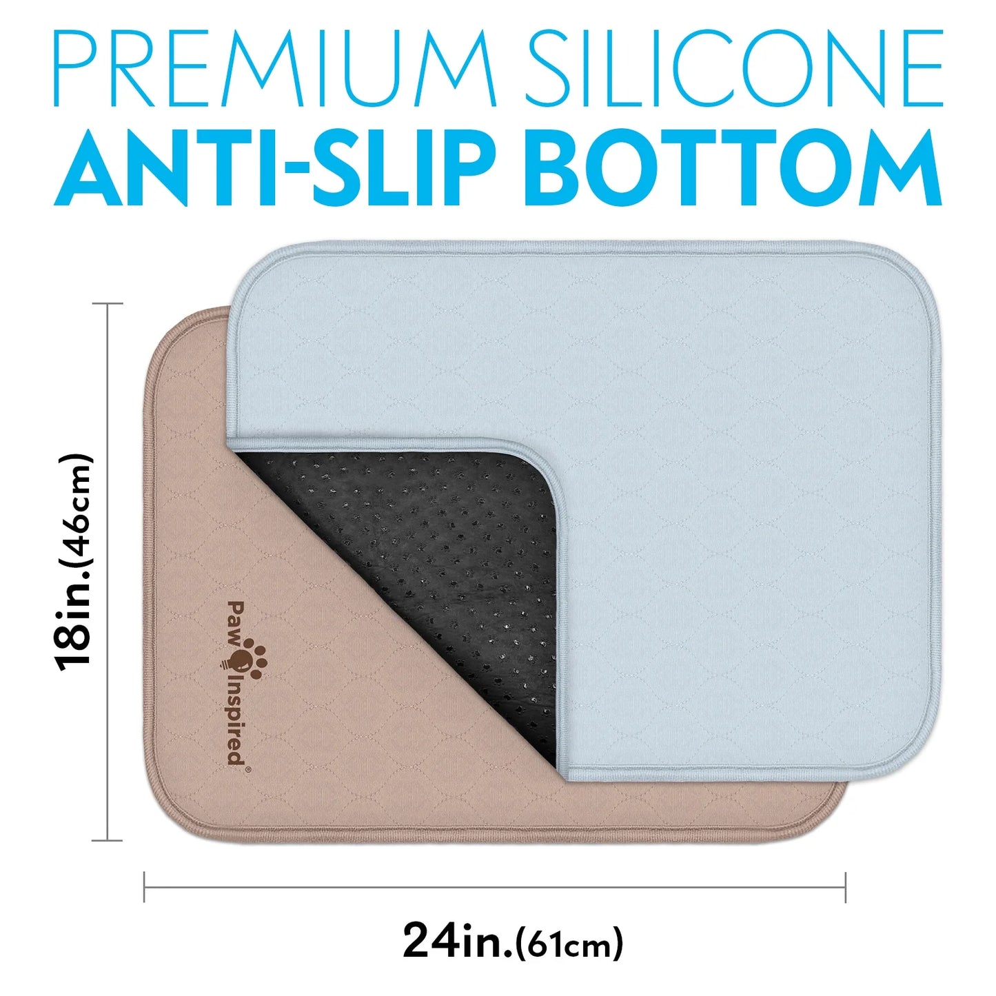 2Ct Dog Crate Pads Mats Size 35X22” for Use with 36” Kennel and Crate | Washable Waterproof Dog Pee Pads