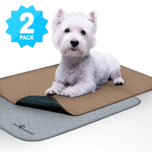 2Ct  Dog Crate Pads Mats Size 35X22” for Use with 36” Kennel and Crate | Washable Waterproof Dog Pee Pads